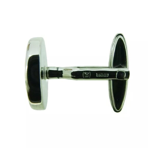 S.T.Dupont cufflinks button design Silver & Gold hardware Authentic - Picture 10 of 10